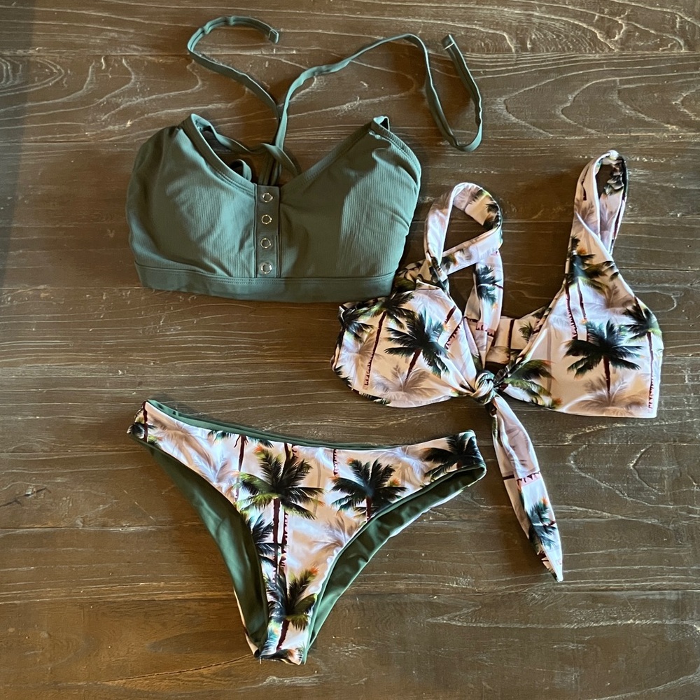 Xhilaration Olive Green Bikini Top